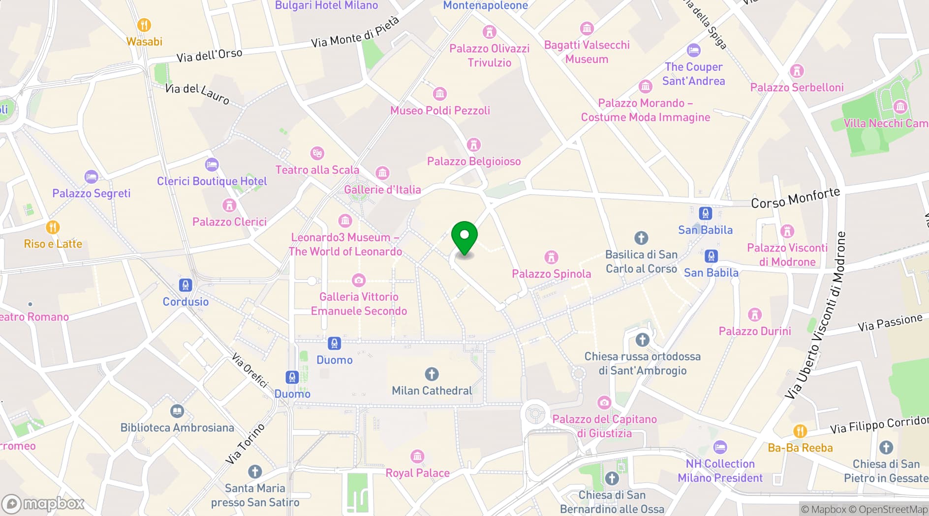 Map showing Sina De La Ville
