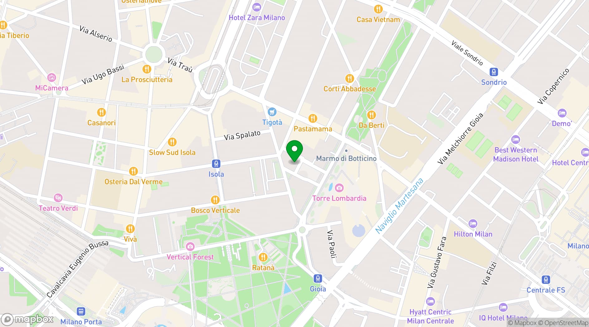 Map showing Copernico Isola for S32