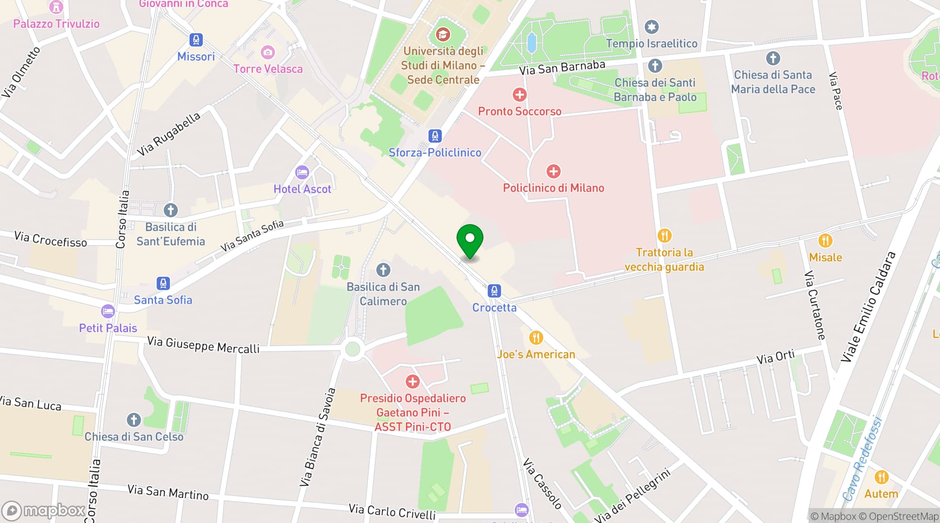Map showing Le Village by CA Milano