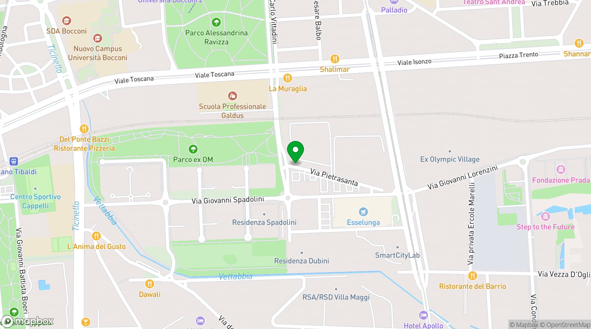 Map showing Magazzini Generali