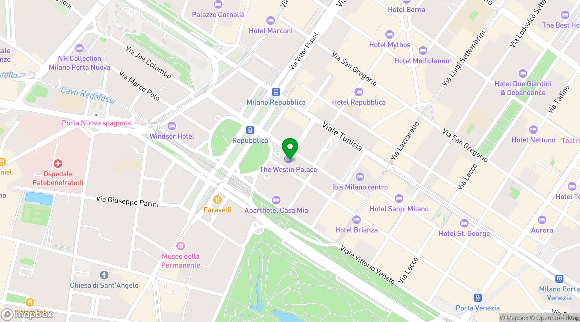 Map showing The Lounge Bar