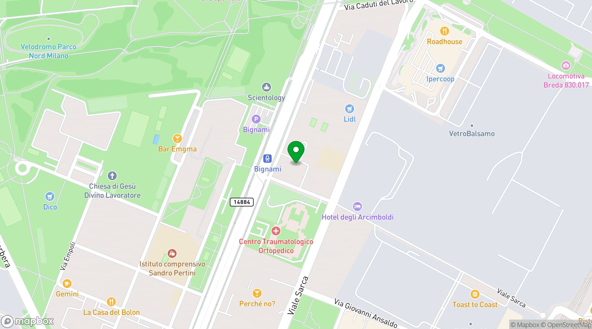 Map showing Starhotels Tourist
