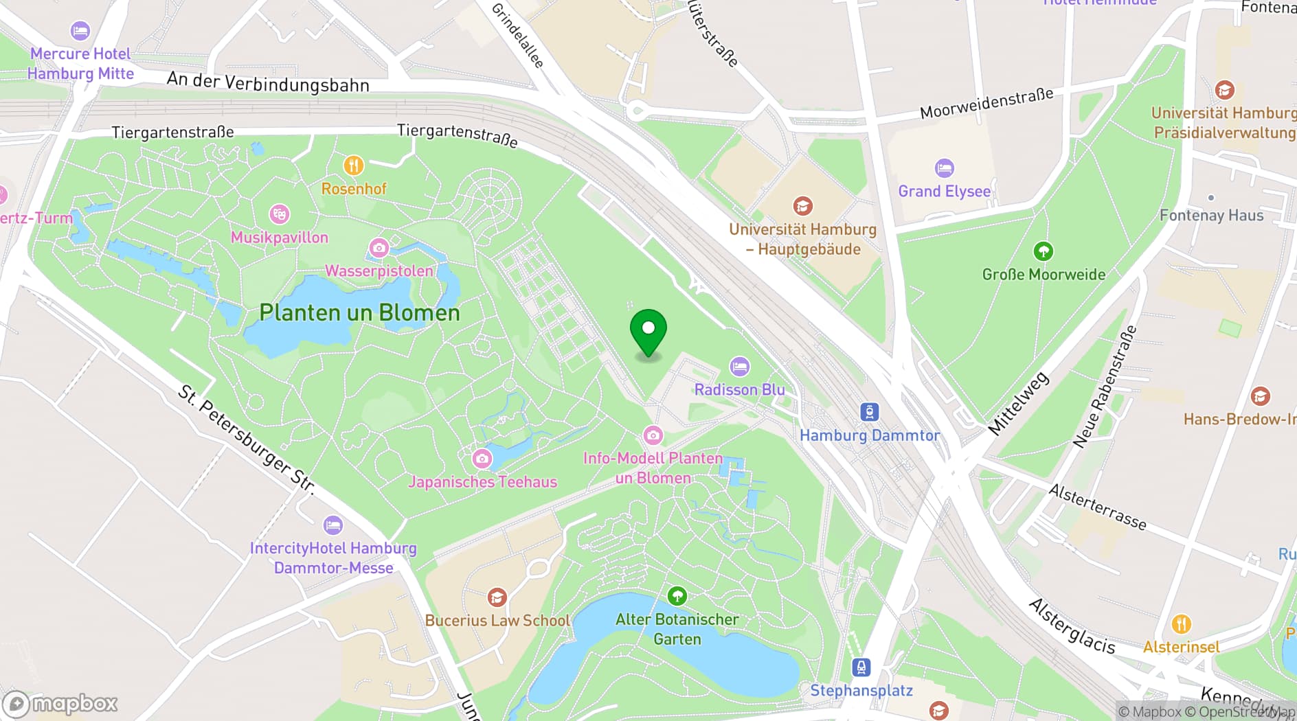 Map showing CCH - Congress Center Hamburg