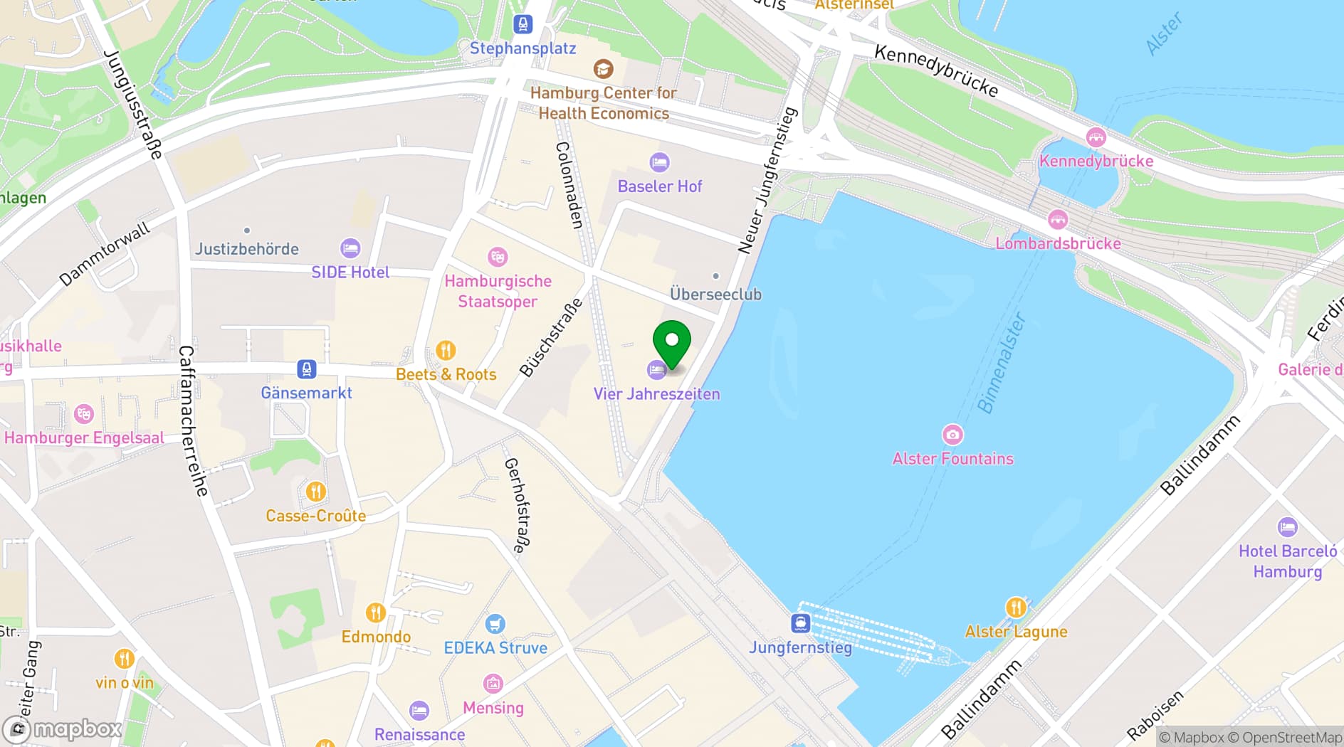 Map showing Hotel Vier Jahreszeiten