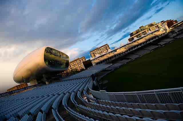 J.P. Morgan Media Centre at Lord's Cricket Ground, modern venue for events and gatherings.