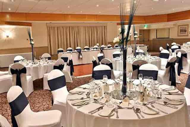 Elegant banquet setup at Cresta Court Hotel, perfect for weddings and corporate events.