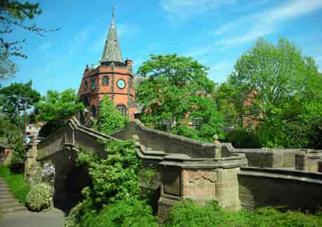 Lush outdoor venue at Leverhulme Hotel, ideal for corporate retreats and social gatherings.