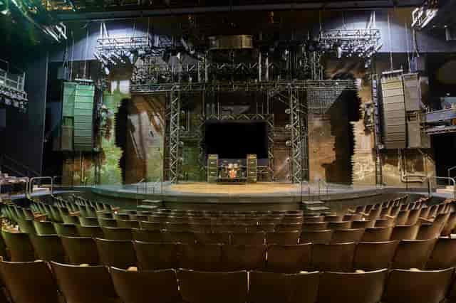 Gillian Lynne Theatre auditorium stage setup for concerts and performances.