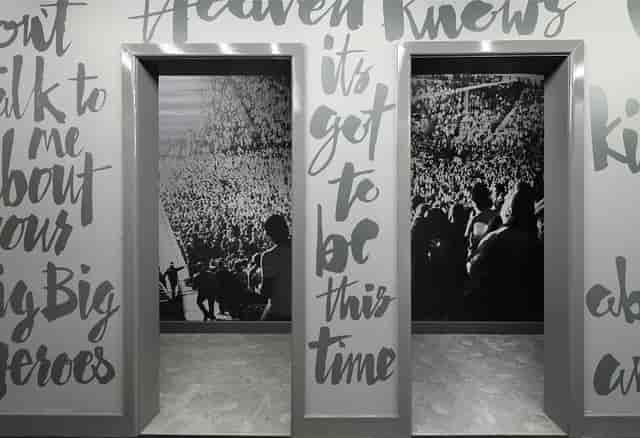Whole Venue hallway at Manchester Arena with bold text, ideal for events and meetings.