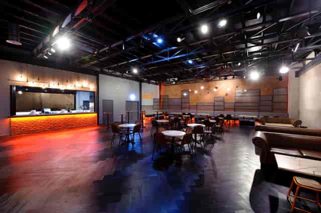 Modern event space at Manchester Arena with flexible seating for gatherings and meetings.