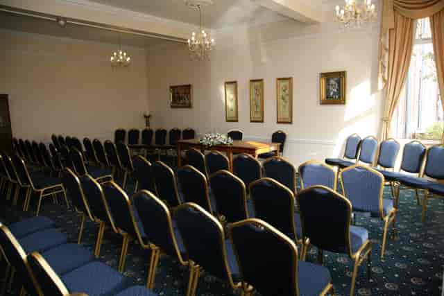 Library Suite at Best Western Thurrock Hotel, blue chairs, meeting room, event space.