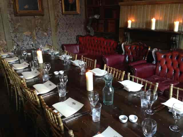 Elegant dining table in Reading Room, Kensal Green, ideal for intimate gatherings and corporate events.