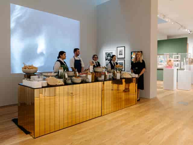 Sleek event setup at Balcony Gallery, National Portrait Gallery for networking and art exhibitions.