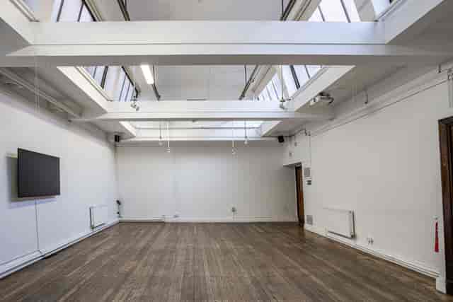 Brockway Room in Conway Hall: bright, versatile event space for workshops and presentations.