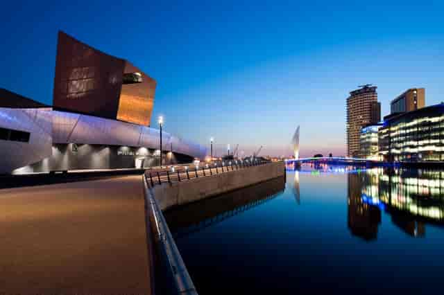 Exclusive Hire venue at Imperial War Museum North, modern architecture for events.