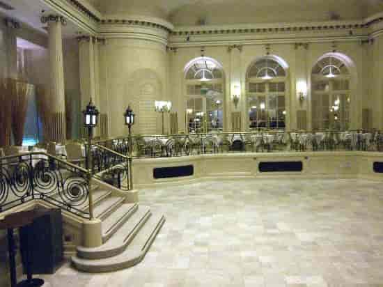 Elegant Palm Court at The Waldorf Hilton, London, ideal for galas and corporate events.