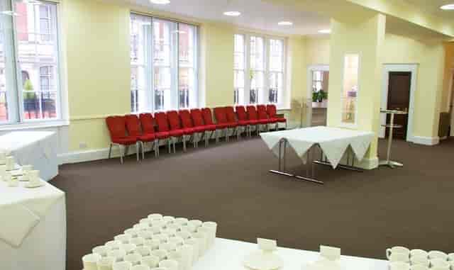 Regent Suite at Hallam Conference Centre, bright meeting space for networking events.