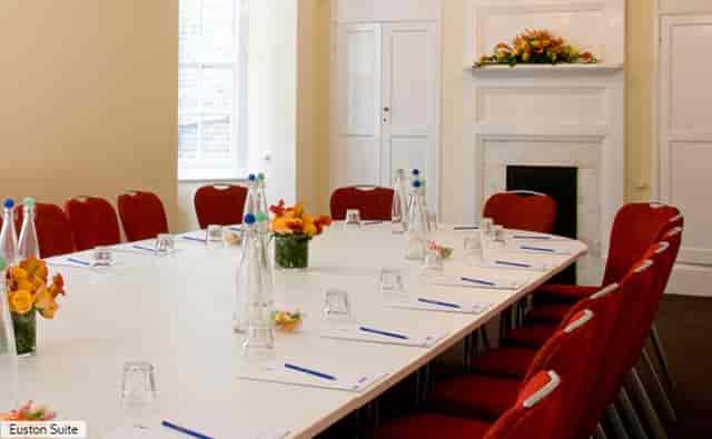 Euston Suite meeting room with long table, ideal for corporate events and workshops.