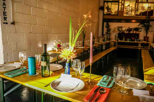 Homerton Venue dining setup with elegant tableware for intimate events and gatherings.
