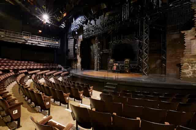 Gillian Lynne Theatre auditorium with adjustable lighting for events and performances.