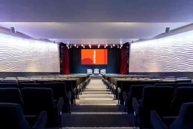 Frobisher Auditorium 1 at Barbican Centre, modern event space for conferences and discussions.