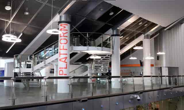 Modern PLATFORM event space at Millennium Point with sleek design for conferences and networking.