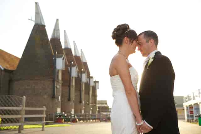 Couple in romantic moment at Whites Conference Suite, ideal for weddings and events.