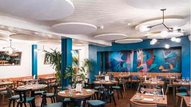 Private dining room with modern decor, ideal for events and celebrations.