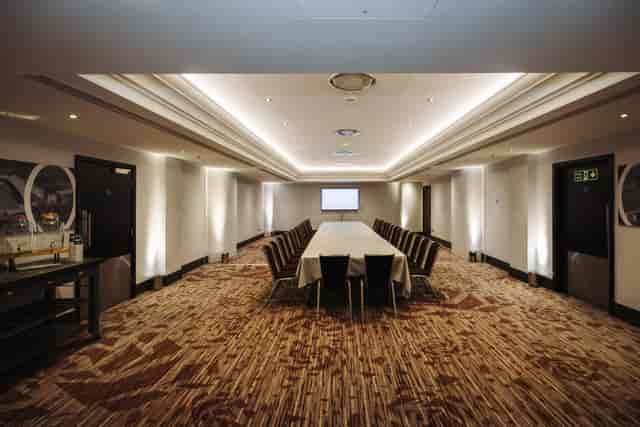Modern meeting room at Allianz Stadium, Twickenham, ideal for corporate events and presentations.