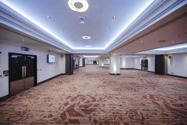 Shakespeare Suite corridor at Allianz Stadium, Twickenham; ideal for conferences and exhibitions.
