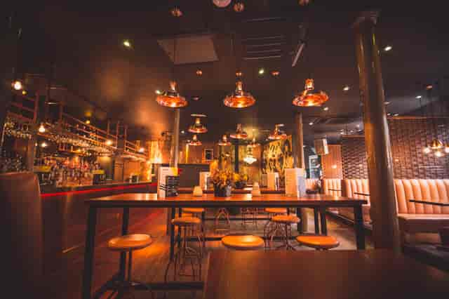 Stylish modern event space in Walrus, perfect for networking and cocktail receptions.
