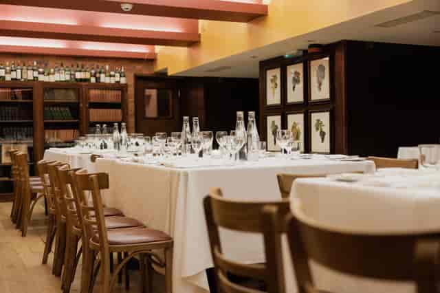 Elegant dining setup in Bleeding Heart for intimate corporate dinners and private events.