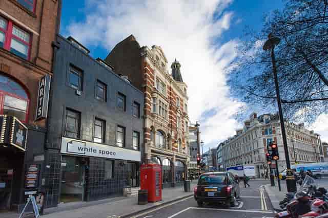 Modern White Space gallery for hire, prime London event venue, street-level blank canvas.