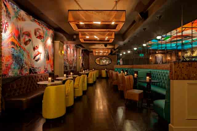 Chic VIP area at Dirty Martini Bishopsgate, perfect for events and gatherings.