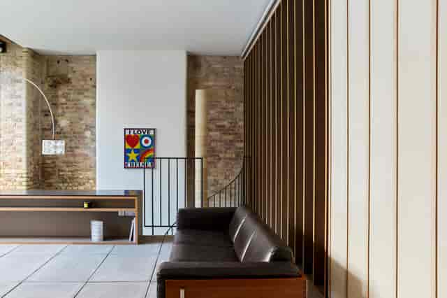 Modern minimalist event space in Dingley, Sizona with warm wood accents for networking.