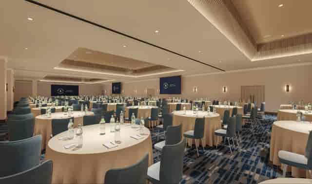 Tower Hotel ballroom: modern conference, banquet event