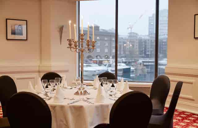 Elegant dining table in Mortimer Suite, The Tower Hotel for corporate events and gatherings.