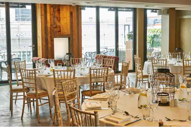 South Terrace Lounge at King Street Townhouse, elegant dining space for events.