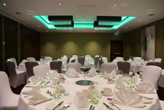 Balmoral Suite at Holiday Inn Kensington, elegant banquet room for corporate events.