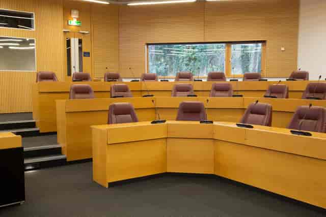 Clifford Barclay Lecture Theatre with tiered seating for conferences at Oxford University.