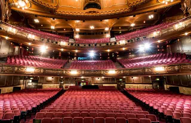 London Palladium auditorium, tiered seating for keynote sessions and awards galas.