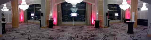 Wellington Ballroom at London Hilton, elegant decor for networking events and receptions.