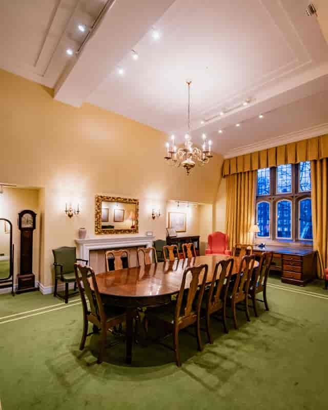 Gray's Inn Library meeting room, polished table, executive board, corporate event