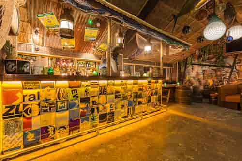 Vibrant Liars Lounge bar with eclectic decor, ideal for networking events and themed parties.