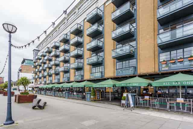 Decked Terrace at All Bar One, vibrant outdoor seating for summer events and meetings.