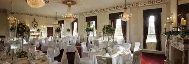 Elegant ballroom at Buxted Park Hotel, perfect for weddings and corporate events.