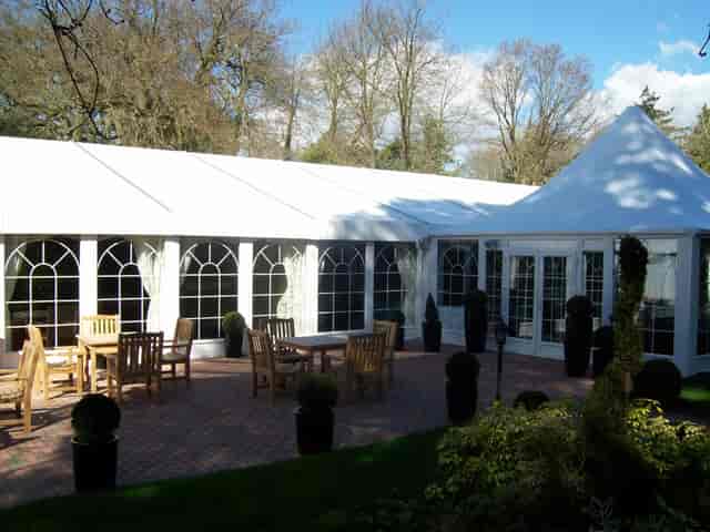 Garden Pavilion at Audleys Wood Hotel, elegant marquee for outdoor events and receptions.