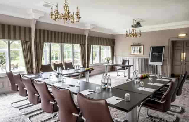 U-shape boardroom at Norton House Hotel & Spa for corporate meetings and strategy sessions.