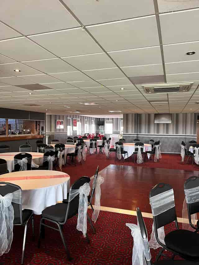 Alan Buckley Lounge at Walsall FC, elegant event space for weddings and corporate meetings.