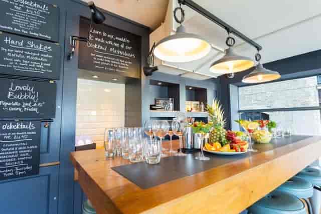 Cocktail Masterclass setup with fresh ingredients at All Bar One Butlers Wharf event.